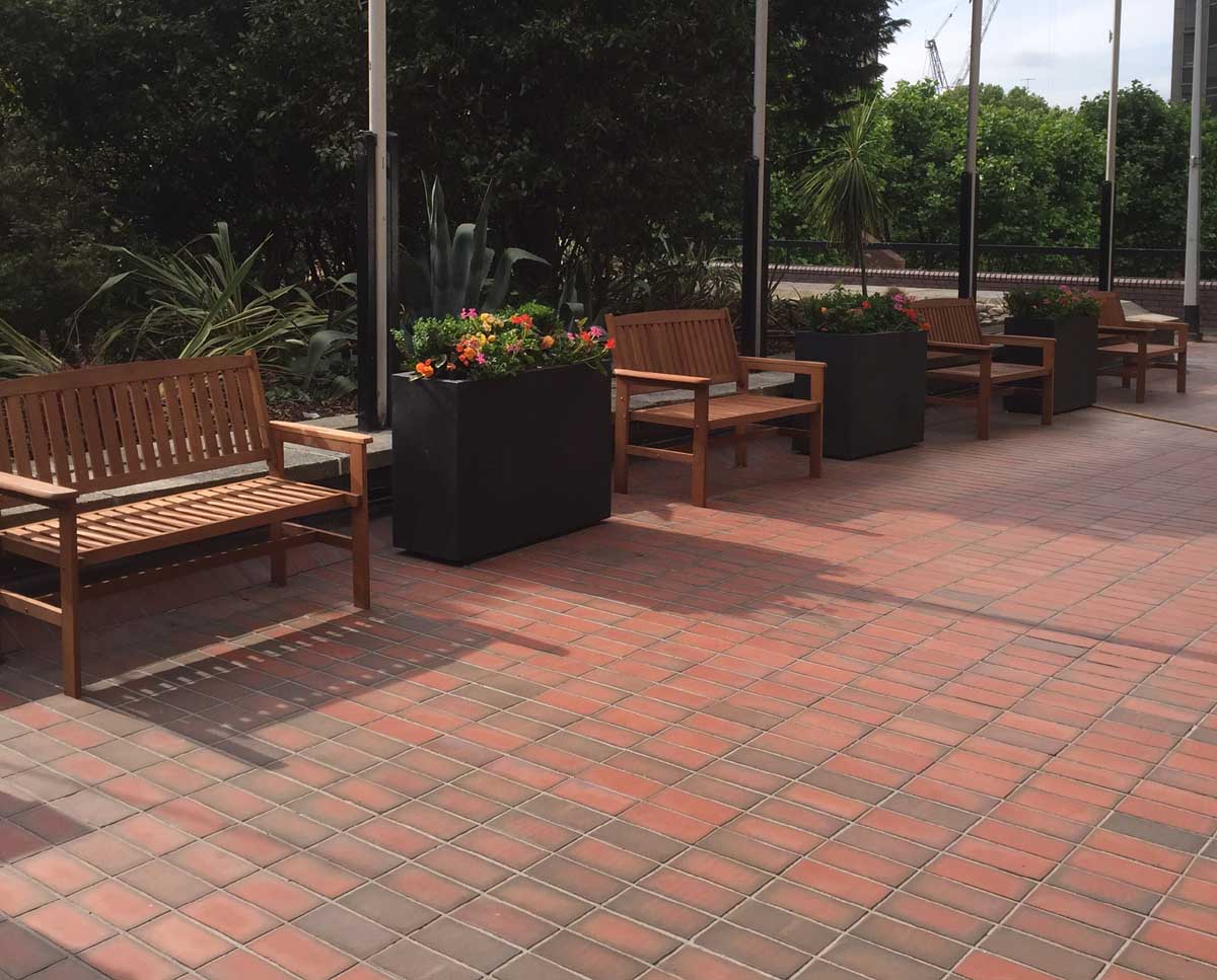 Staffordshire light multi Clay Quarry Tiles from Ketley Brick
